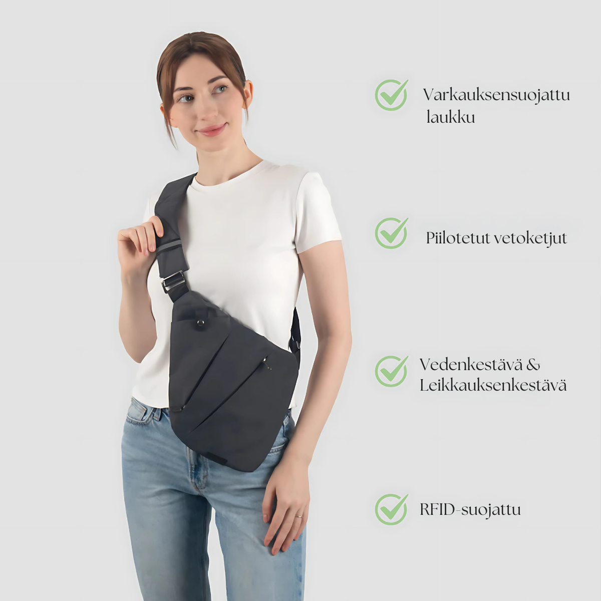 ATLAS™ | Älykäs ja Tyylikäs Varkauksensuojattu Olkalaukku Jokaiselle Seikkailijalle