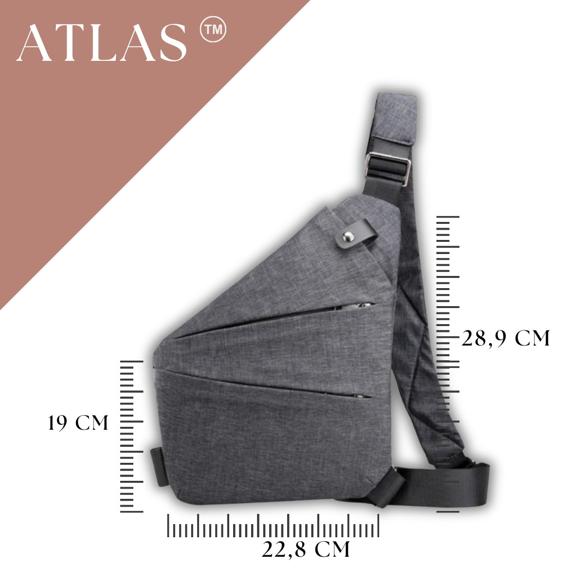ATLAS™ | Älykäs ja Tyylikäs Varkauksensuojattu Olkalaukku Jokaiselle Seikkailijalle